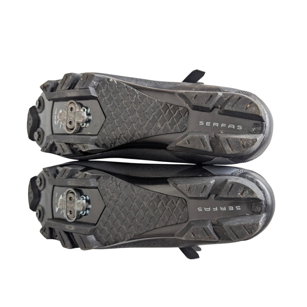 Serfas Switchback Clipless Cycling Shoes Men 9.5 EU 43 SPD MTB Trail Spin Black - Picture 6 of 10